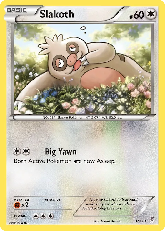 Slakoth (#15) #15 – XY Trainer Kit: Sylveon & Noivern