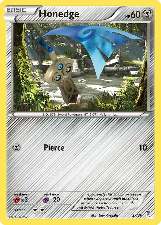 Honedge (#27) #27 – XY Trainer Kit: Sylveon & Noivern