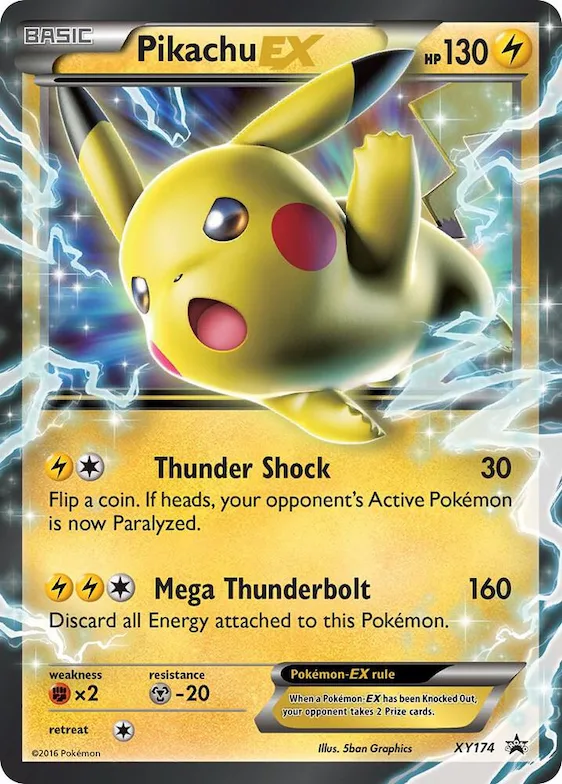 Pikachu EX - XY174 #xy174 – XY Trainer Kit: Sylveon & Noivern