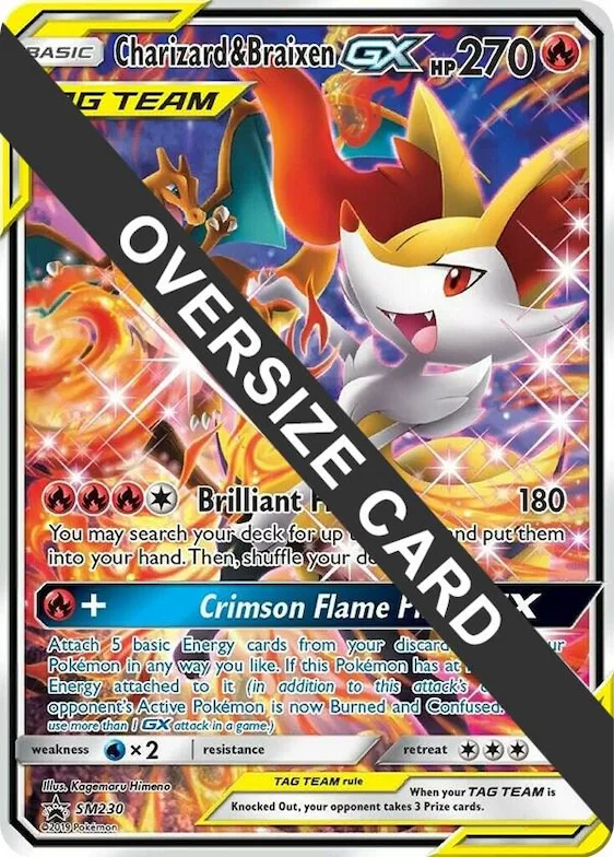 Charizard & Braixen GX - SM230 (SM Black Star Promo) #sm230 – XY Trainer Kit: Sylveon & Noivern