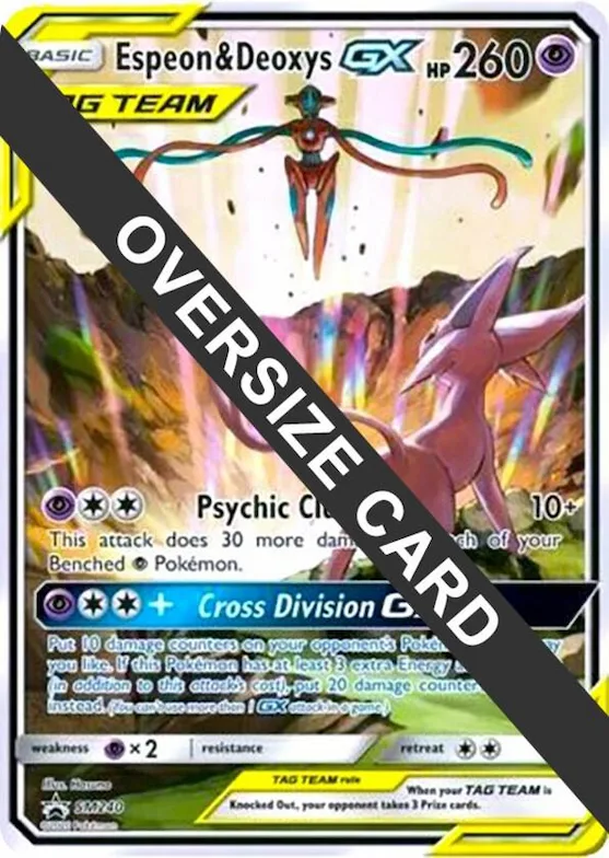 Espeon & Deoxys GX Oversized - SM240 (SM Black Star Promo) #sm240 – XY Trainer Kit: Sylveon & Noivern