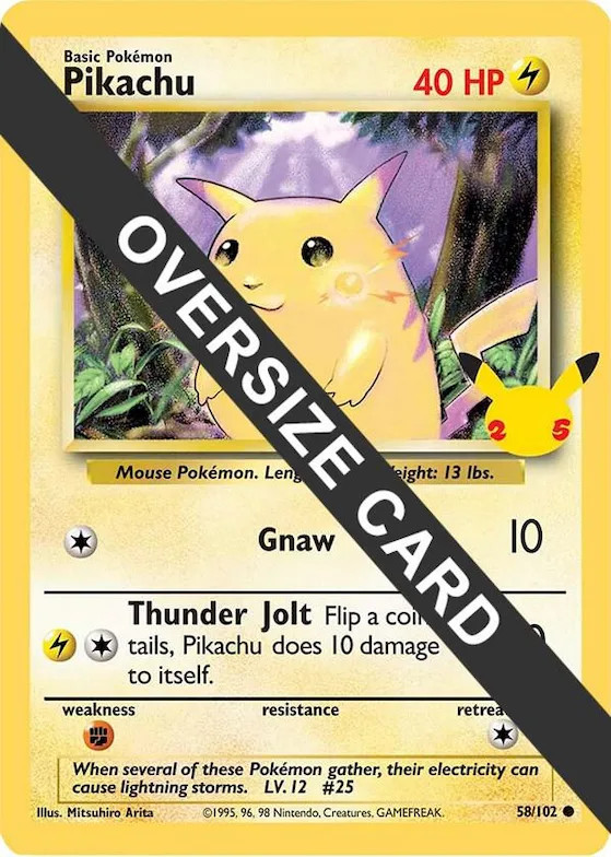 Pikachu (25th Anniversary) #58 – XY Trainer Kit: Sylveon & Noivern