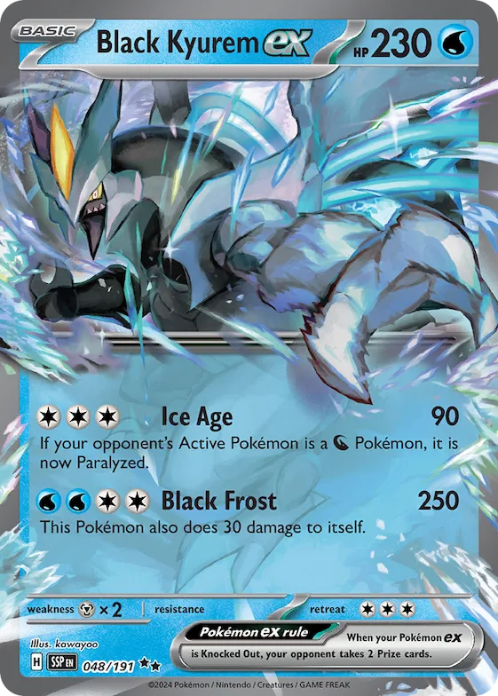 Black Kyurem ex (Surging Sparks Stamped) #48 – XY Trainer Kit: Sylveon & Noivern