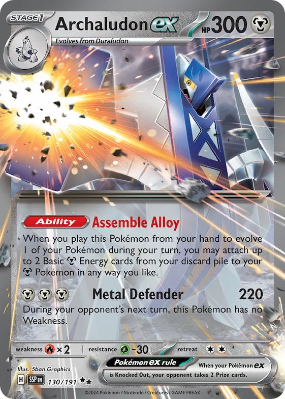 Archaludon ex (Surging Sparks Stamped) #130 – XY Trainer Kit: Sylveon & Noivern