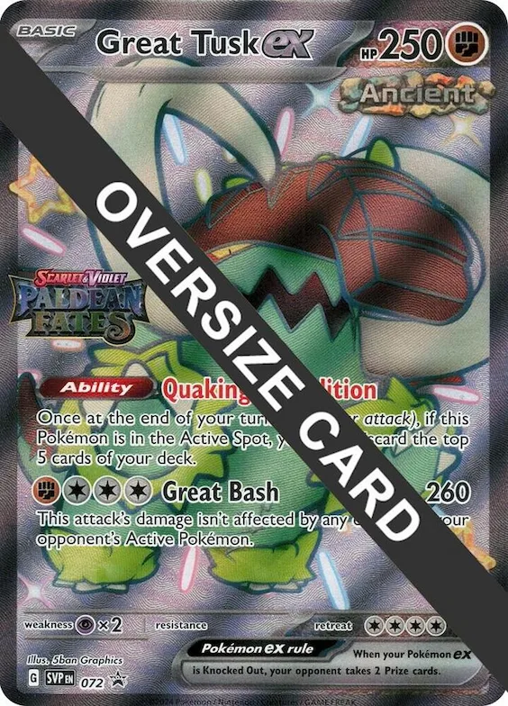 Great Tusk ex - 072 (Paldean Fates Stamped) #72 – XY Trainer Kit: Sylveon & Noivern