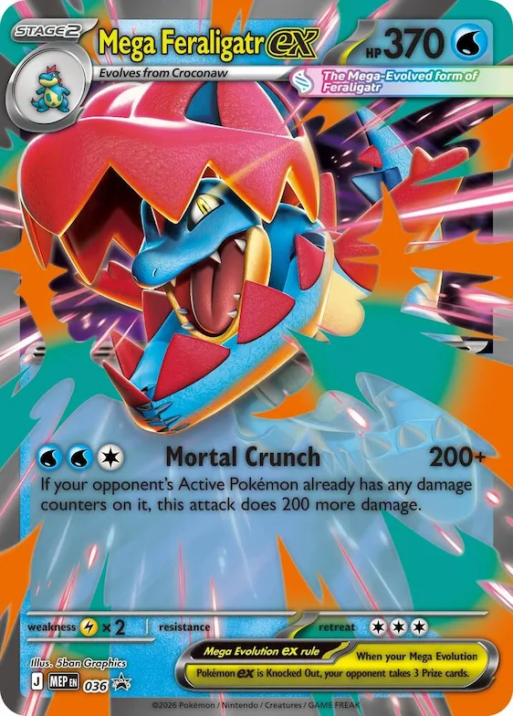 Mega Feraligatr ex #36 – XY Trainer Kit: Sylveon & Noivern