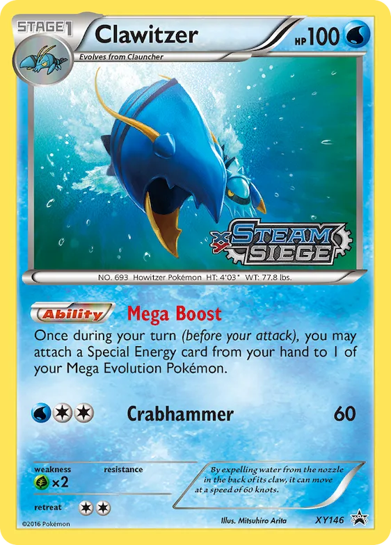 Clawitzer - XY146 (Prerelease) [Staff] #xy146 – XY Promos