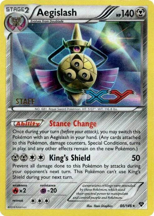 Aegislash - 86/146 (Prerelease) [Staff] #86 – XY Promos