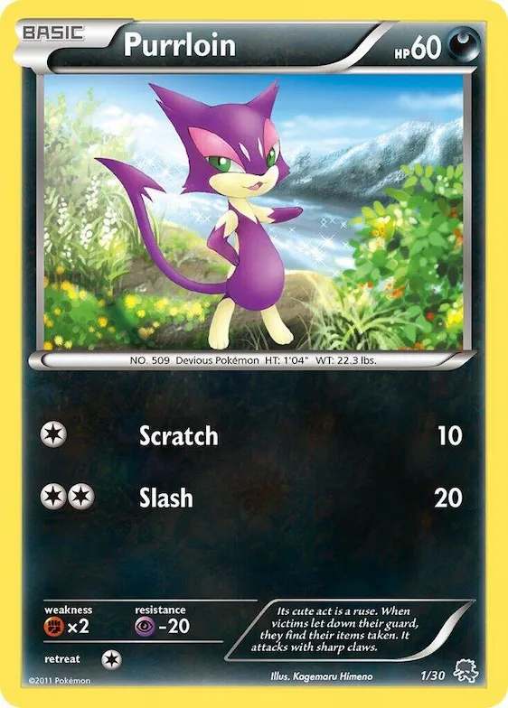 Purrloin (#1) #1 – BW Trainer Kit: Excadrill & Zoroark