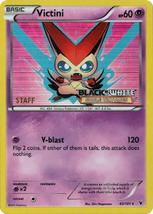 Victini - 43/101 (Prerelease) [Staff] 43 – Promo BW
