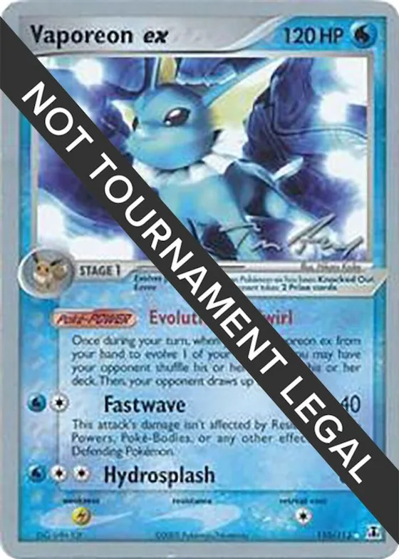 Vaporeon ex - 2007 (Tom Roos) #110 – World Championship Decks