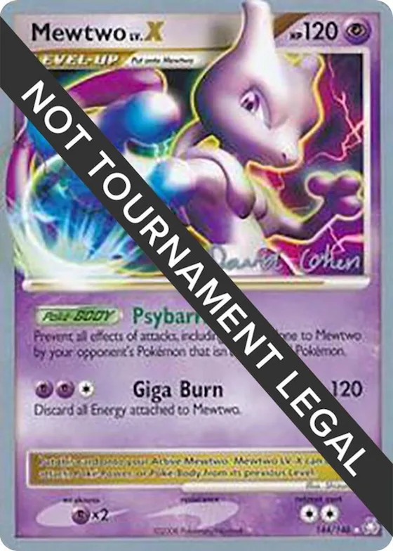 Mewtwo LV.X - 2009 (David Cohen) #144 – World Championship Decks
