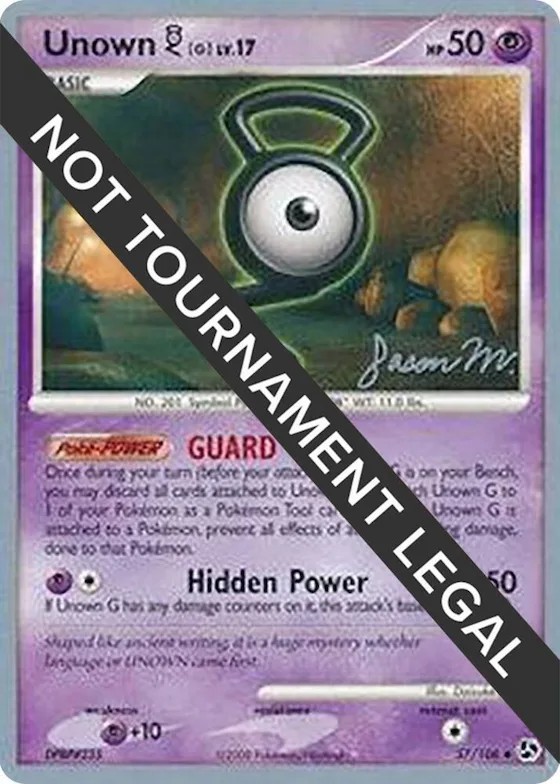 Unown [G] - 2009 (Jason Martinez) #57 – World Championship Decks