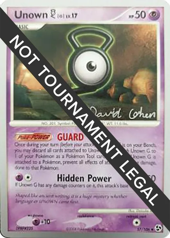 Unown [G] - 2009 (David Cohen) #57 – World Championship Decks