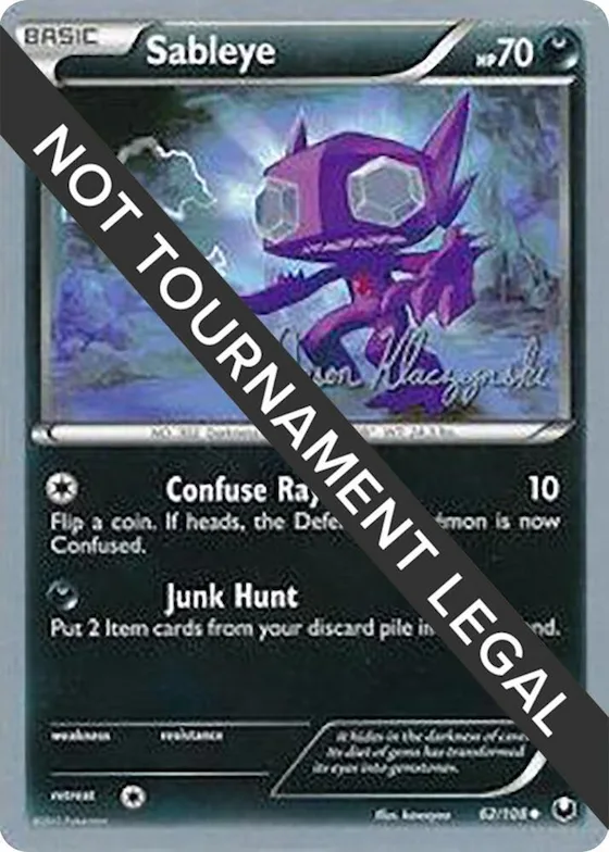 Sableye - 2013 (Jason Klaczynski) #62 – World Championship Decks
