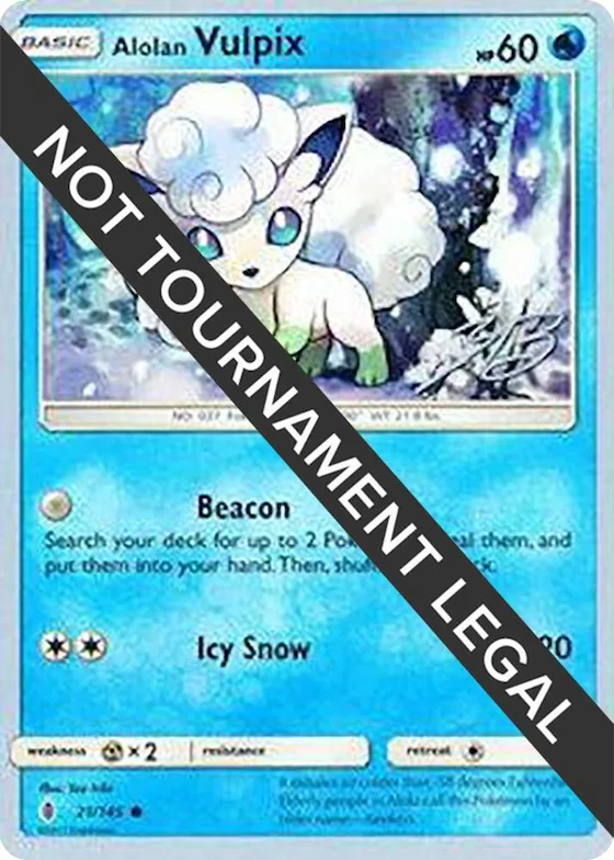Alolan Vulpix - 2017 (Zachary Bokhari) #21 – World Championship Decks