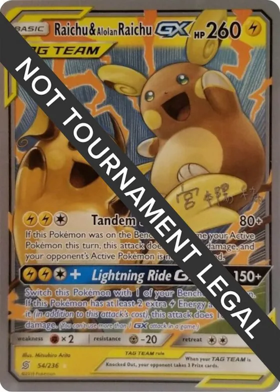 Raichu & Alolan Raichu GX - 2019 (Haruki Miyamoto) #54 – World Championship Decks
