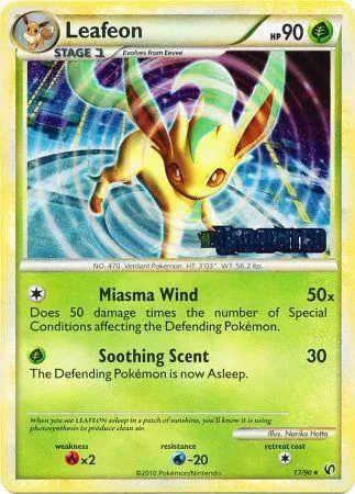 Leafeon (Prerelease) #17 – HGSS Promos