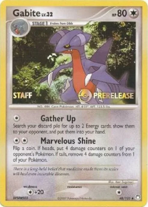 Gabite - 48/123 (Prerelease) [Staff] #48 – Diamond and Pearl Promos