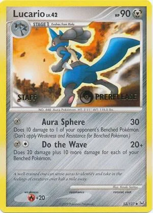 Lucario - 53/127 (Prerelease) [Staff] #53 – Diamond and Pearl Promos
