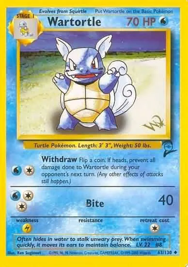 Wartortle [W Stamped] #63 – WoTC Promo