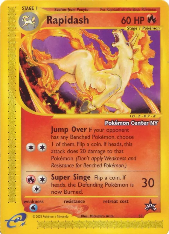 Rapidash [Pokemon Center NY] #51 – WoTC Promo