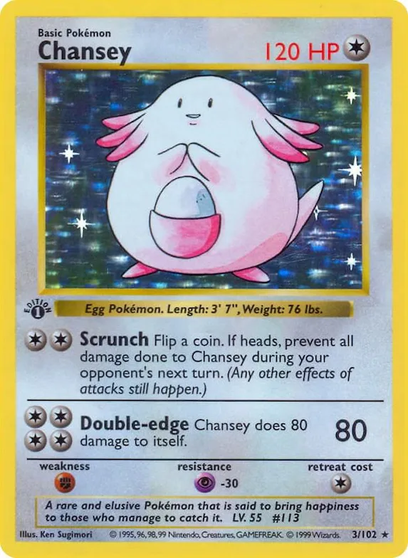 Chansey #3 – Base Set (Shadowless)