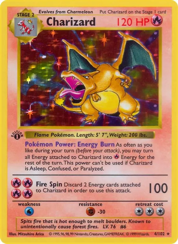 Charizard #4 – Base Set (Shadowless)