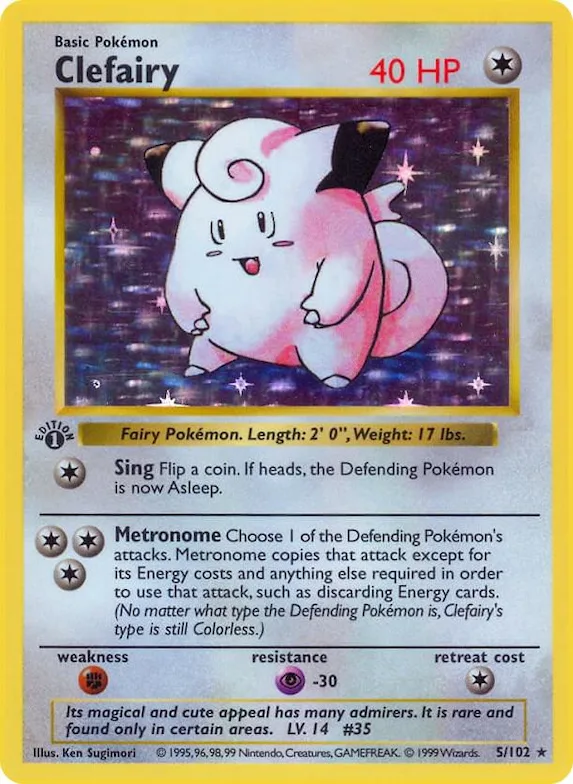 Clefairy #5 – Base Set (Shadowless)