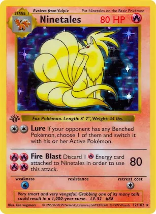Ninetales #12 – Base Set (Shadowless)