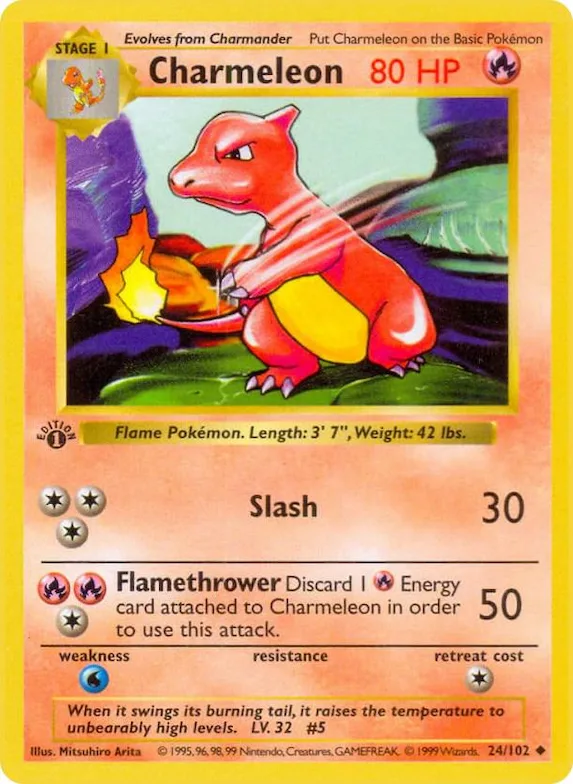 Charmeleon #24 – Base Set (Shadowless)