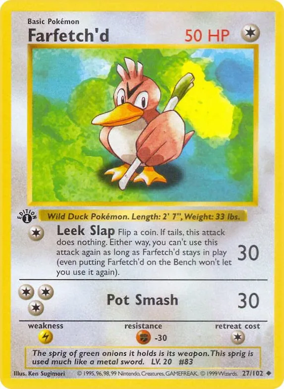 Farfetch'd #27 – Base Set (Shadowless)