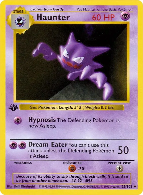 Haunter #29 – Base Set (Shadowless)