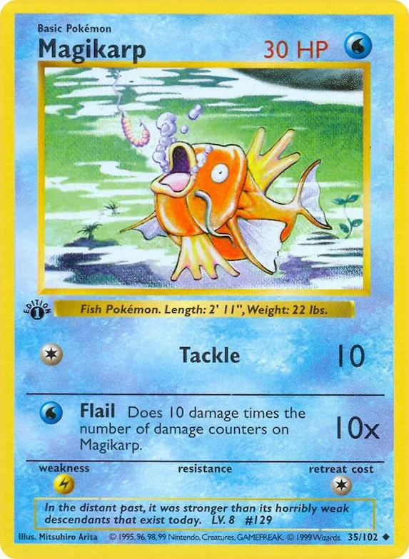 Magikarp #35 – Base Set (Shadowless)