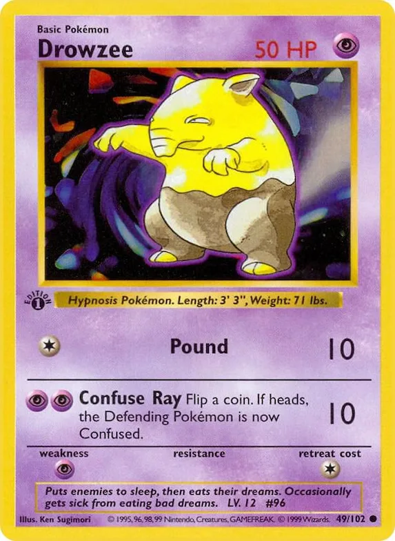 Drowzee #49 – Base Set (Shadowless)