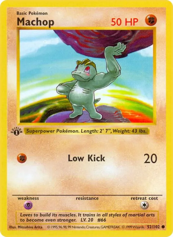 Machop #52 – Base Set (Shadowless)