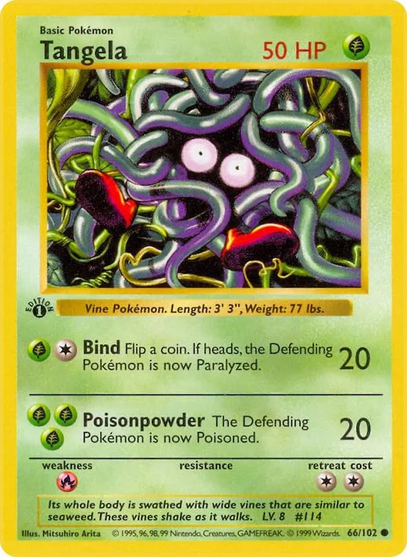 Tangela #66 – Base Set (Shadowless)