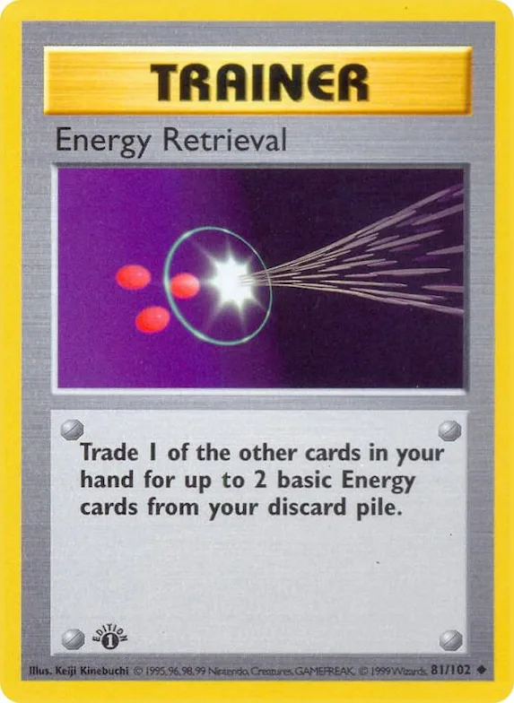 Energy Retrieval #81 – Base Set (Shadowless)
