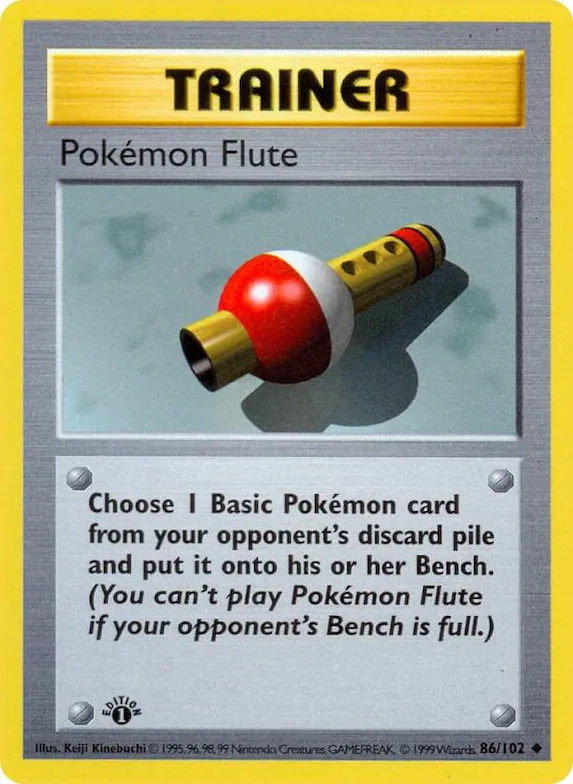 Pokemon Flute #86 – Base Set (Shadowless)