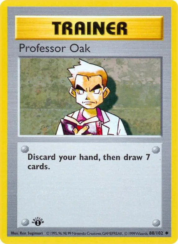 Professor Oak #88 – Base Set (Shadowless)