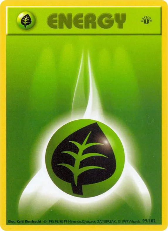 Grass Energy #99 – Base Set (Shadowless)