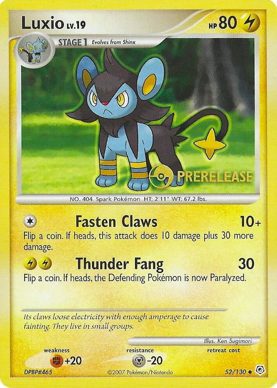 Luxio (Prerelease) #52 – Nintendo Promos