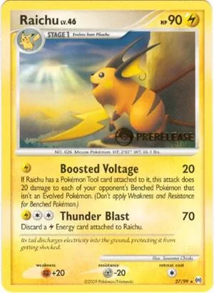 Raichu (Prerelease) #27 – Nintendo Promos