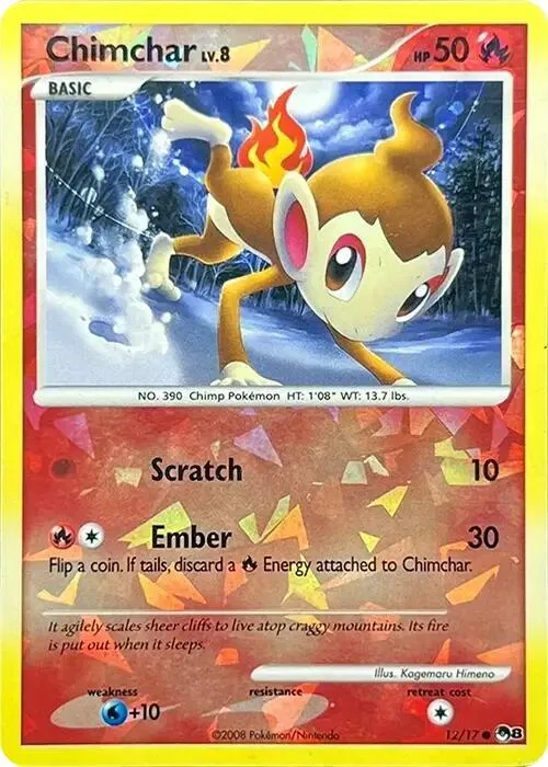 Chimchar (Cracked Ice Holo) #12 – POP Series 8
