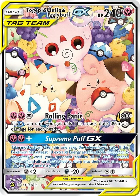 Togepi & Cleffa & Igglybuff GX #143a – XY Trainer Kit: Sylveon & Noivern