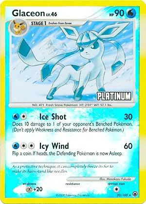 Glaceon - 20/100 [Platinum] #20 – Burger King Promos
