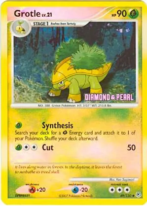 Grotle - 49/130 [Diamond & Pearl] #49 – Burger King Promos