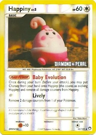 Happiny - 52/123 [Diamond & Pearl] #52 – Burger King Promos