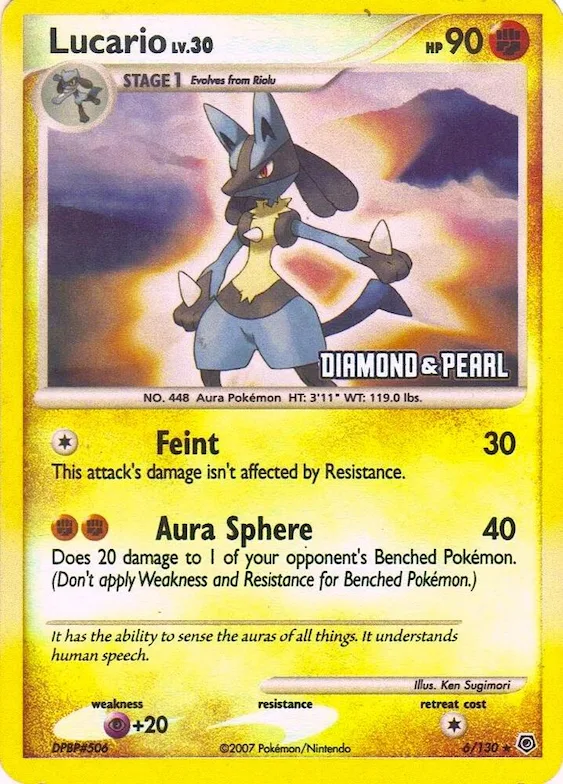 Lucario - 6/130 [Diamond & Pearl] #6 – Burger King Promos
