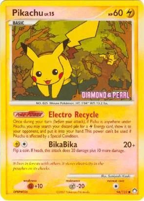 Pikachu (Diamond & Pearl) #94 – Burger King Promos